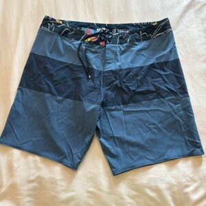 Billabong‎ Recycler Tribong Airlite Boardshorts Blue Tropical Trim Sz 36x9